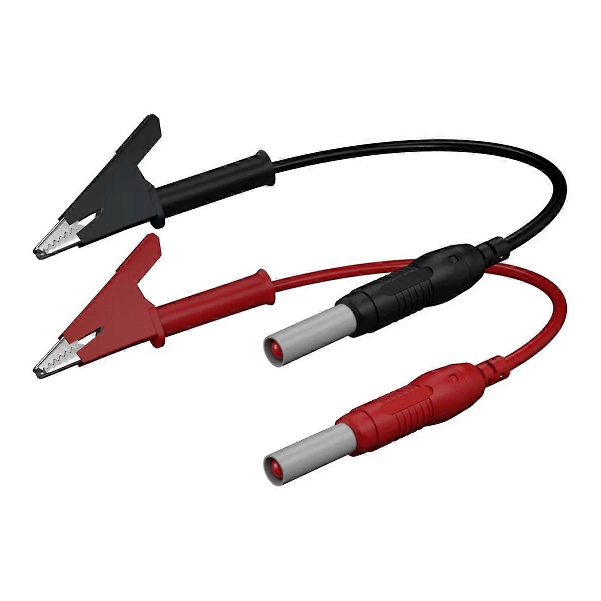2pcs 4MM Retractable Safety Banana Plug to Banana Plug Test Lead Red Black 1M Nickel Plated Copper Banana Plug J.70019
