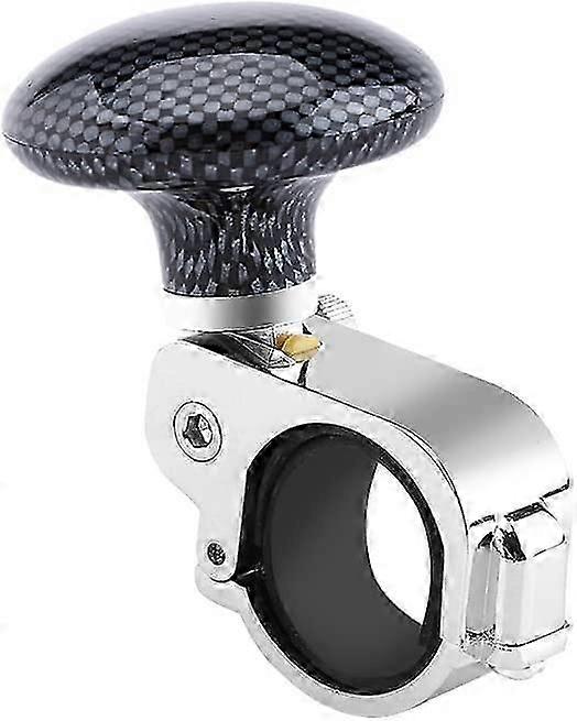Steering Knob,Auxiliary Ball Steering Wheel Knob Control Handle Knob Turn Knob Clamp (Carbon Fiber)