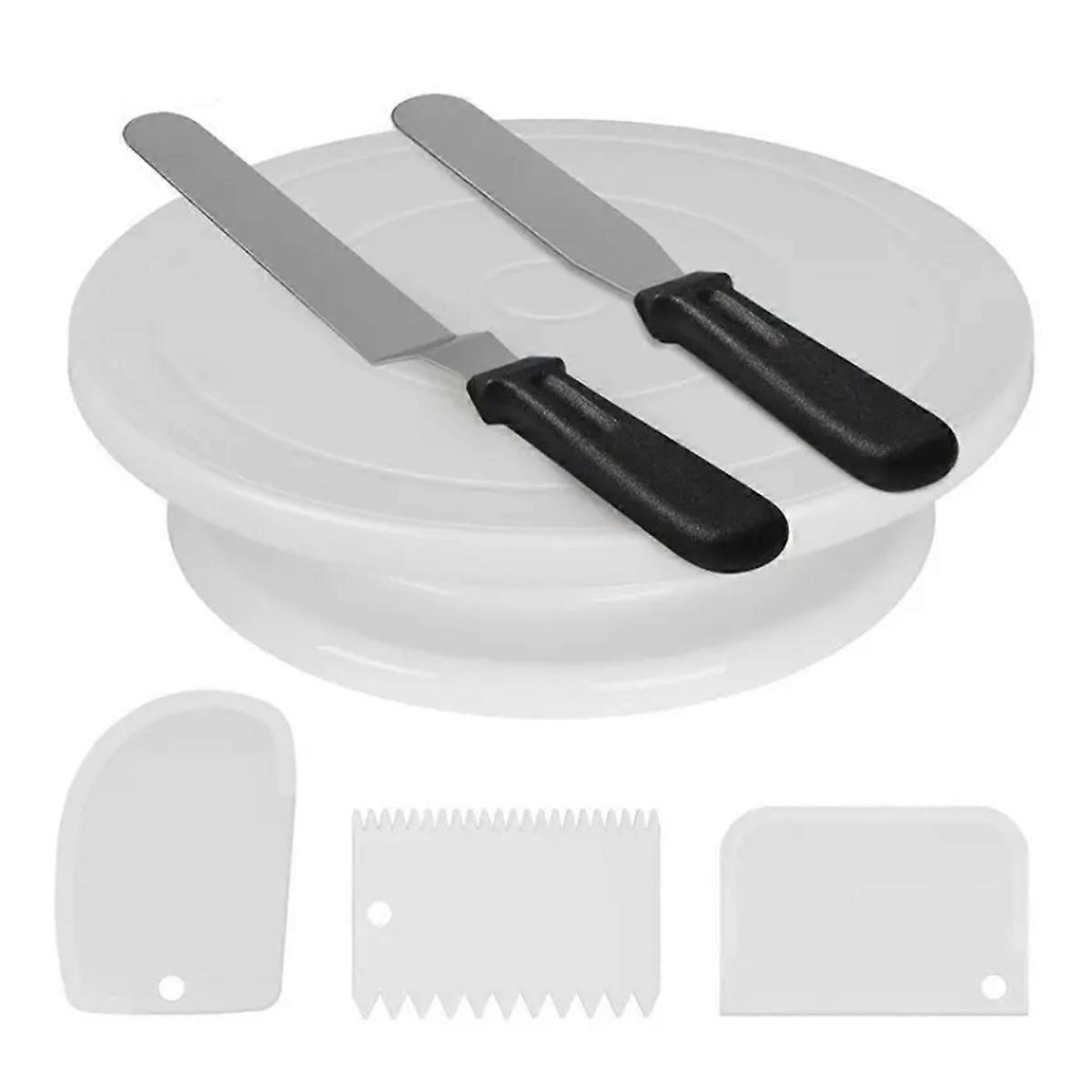 Cake Plate, Scrapers, Dough Cards