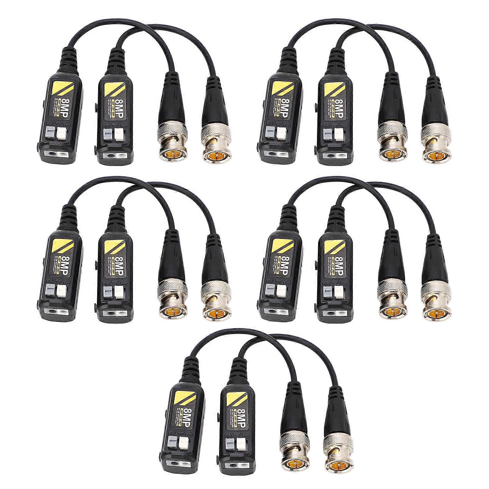 5 8MP BNC Video Connector Low Loss Transmission Lightning Protection Balun Twisted Pair Transmitter