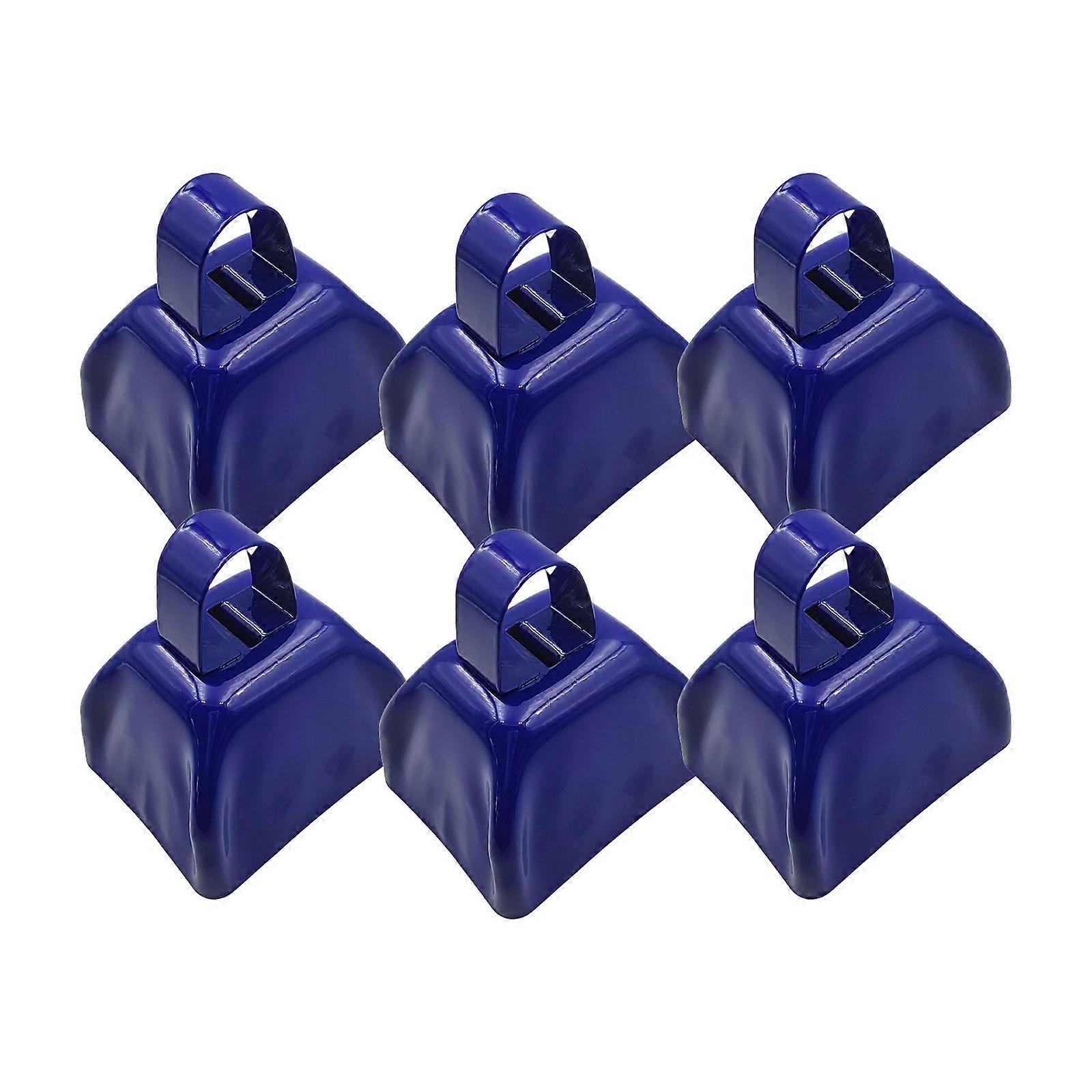 6 Pack Cowbells 3 Inch Metal Cowbell Noise Makers Sporting Events Small Cow Bell for Football Games Cheering Noisemakers Weddings Mini Cow Bells DIY
