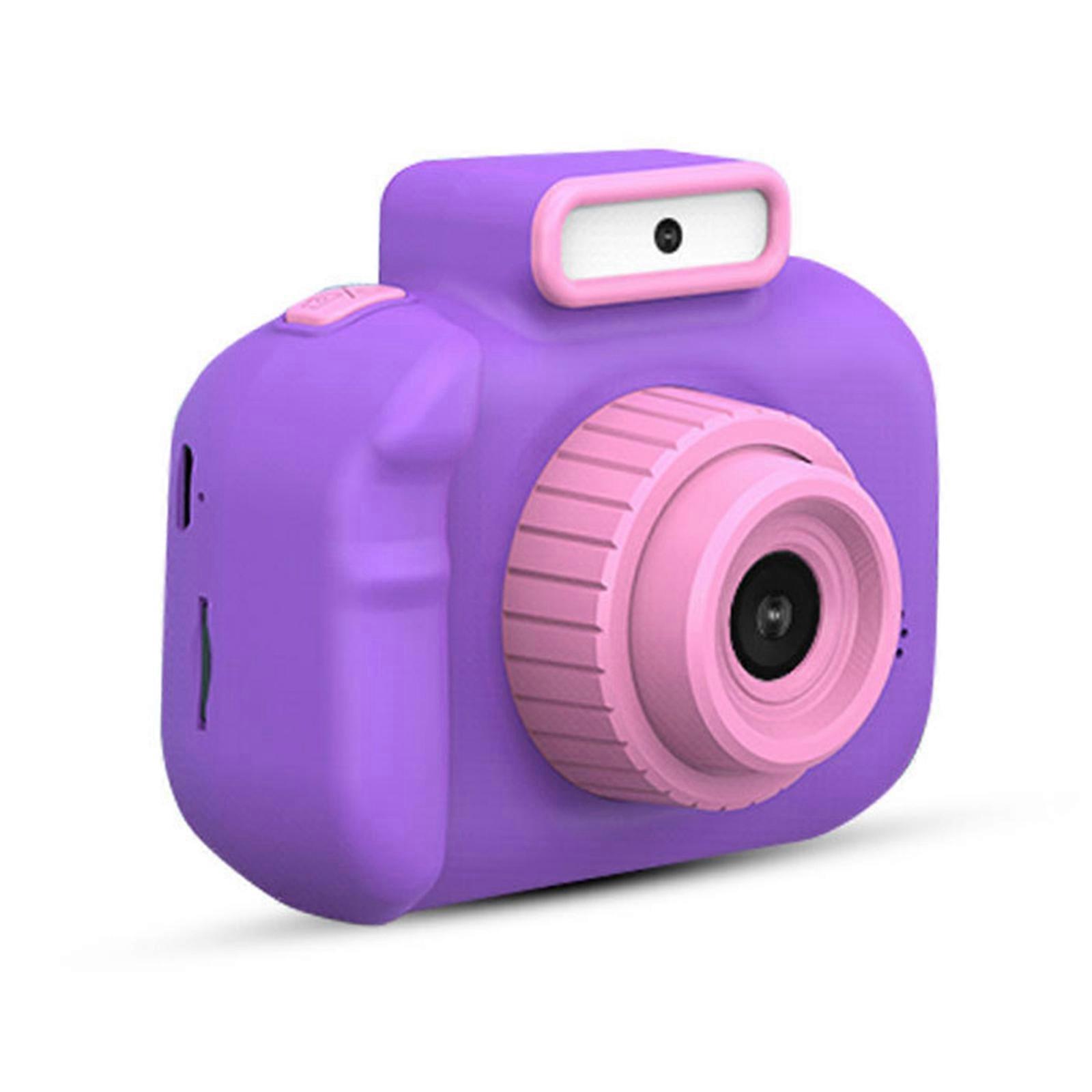 キッズビデオカメラ、幼児、自撮り、デジタルビデオカメラ、1080P、デュアルレンズ、2インチHD、年齢3〜8歳、男の子と女の子(32G)、紫