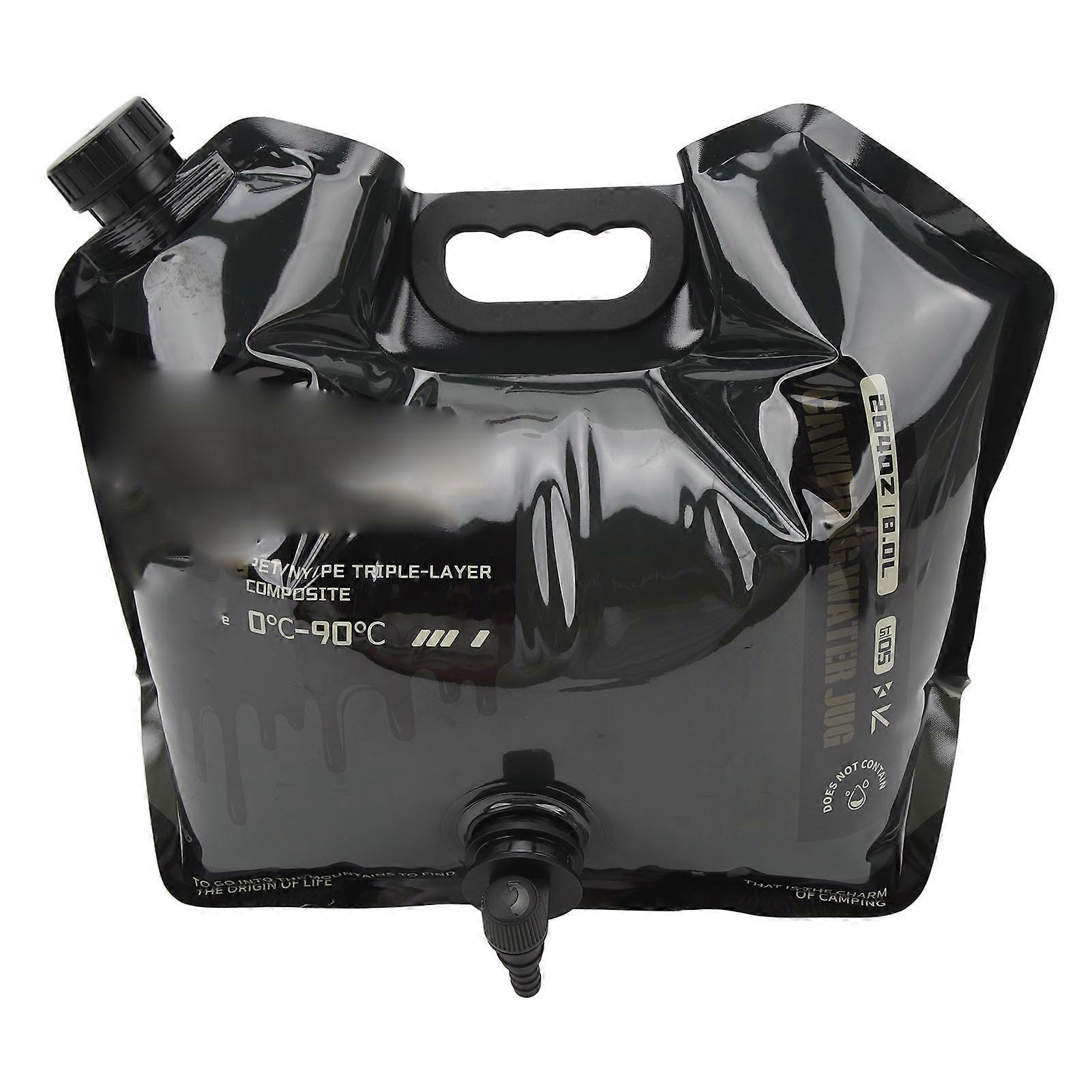Qukaim Travel Water Storage Bag Collapsible Water Container Bag 8L Portable Reusable Travel Camping Dark Green