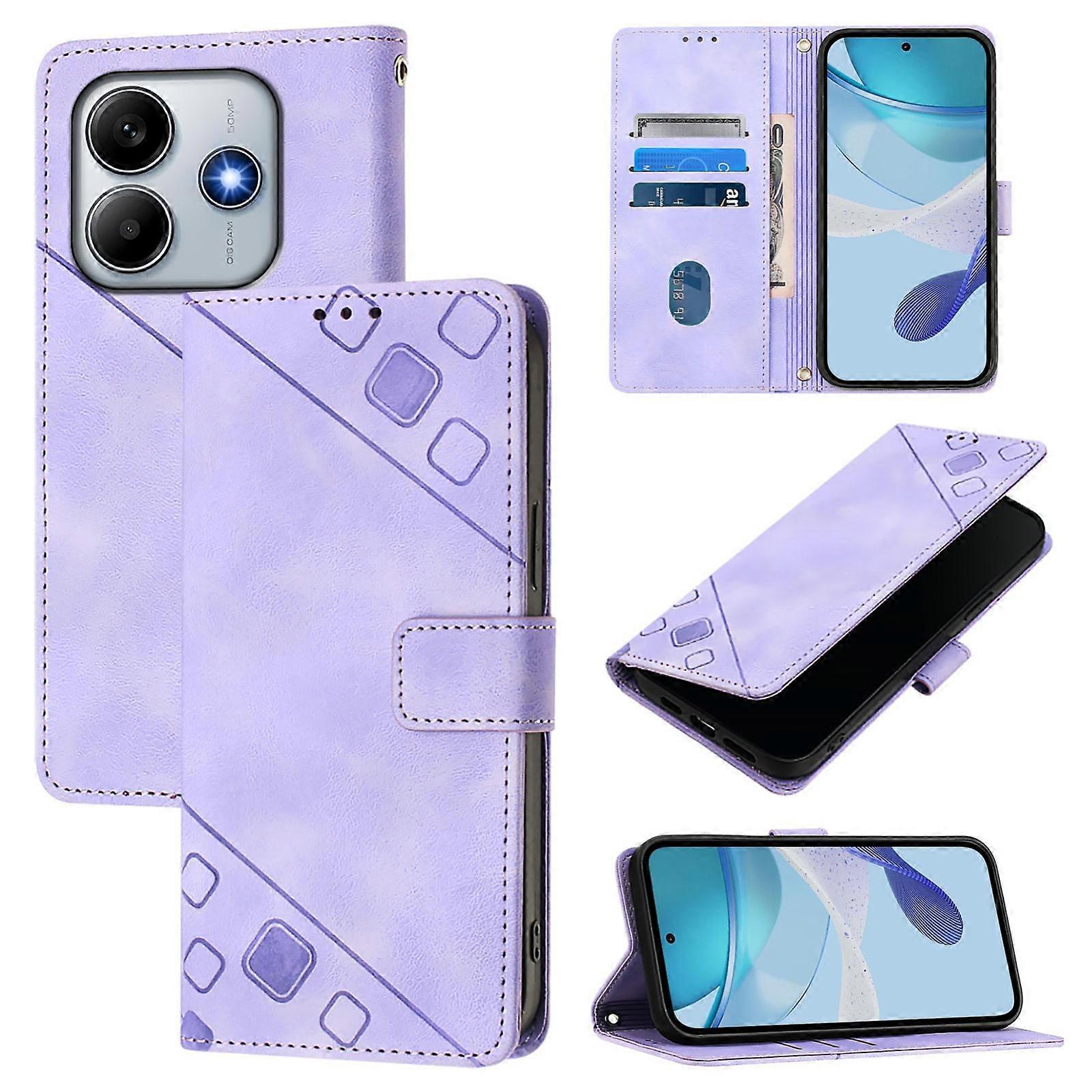 Skin-feel Embossed Leather Phone Case