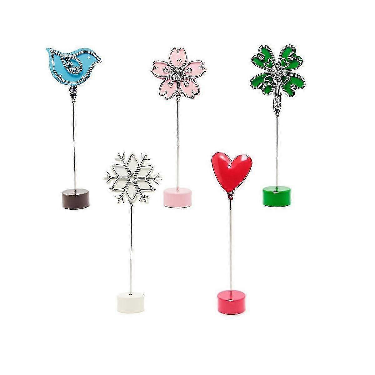 For 5-piece Set Of Memo Clip Metal Desktop Photo Clip Business Card Clip Note Clip For Table Decoration