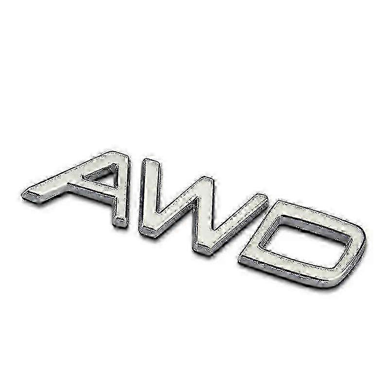 3d Metal Silver Logo Awd T5 T6 Emblem Car Trunk Decal For Volvo Awd T5 T6 Sticker Accessories