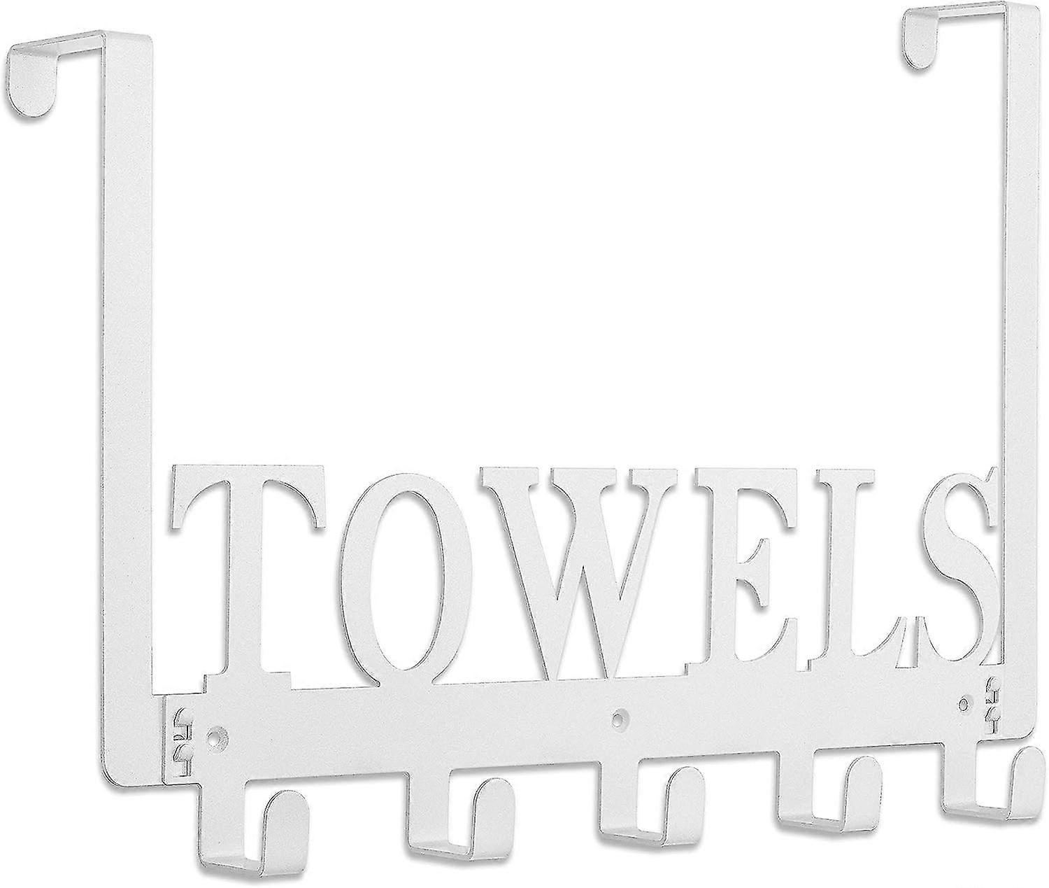 Versatile Over Door Towel Rack - Stylish Wall Mount Hooks for Towels, Coats, and More - Durable & Space-Saving Design