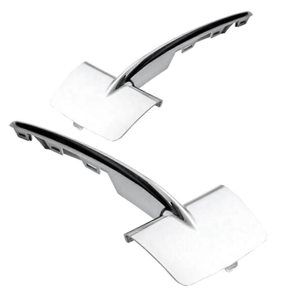 2PCS Pare-chocs Avant Garniture de calandre inférieure Chrome compatible avec BMW F15 X5 2014-2018