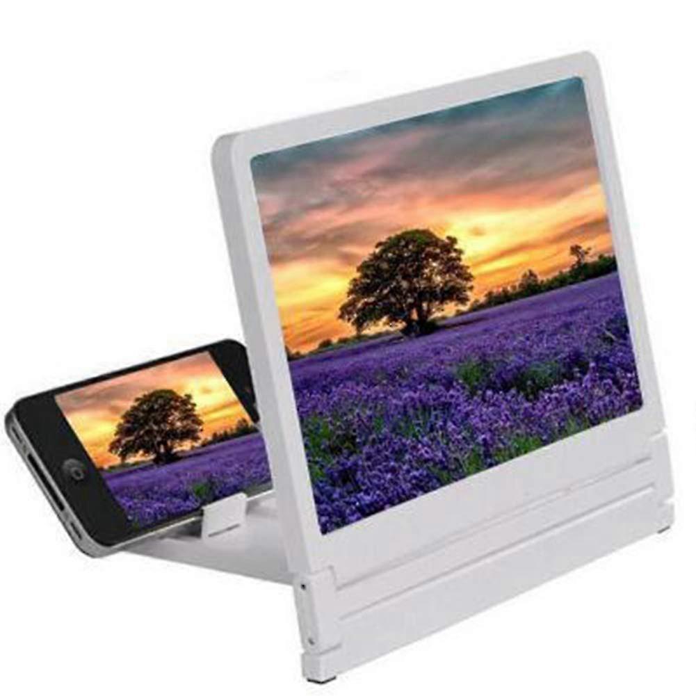 Magnifying Glasses 12-Inch Screen Magnifier For All Smartphones, 3D Projector With Speaker, Portable Foldable Color Option