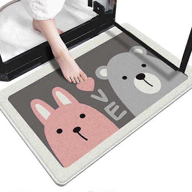 Kodin kylpyhuone wc-ovi lattiamatto vettä imevä nopeasti kuivuva liukumaton sarjakuva ovimatto sisäänkäyntiovi tahrankestävä matto
