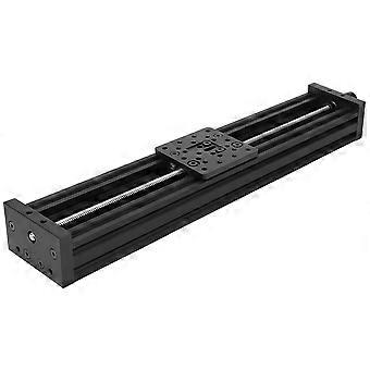 Screw Slide Linear Table Aluminum Alloy 3D Printer Engraving Machine Lead 2mm Black/SilverBlack 450mm
