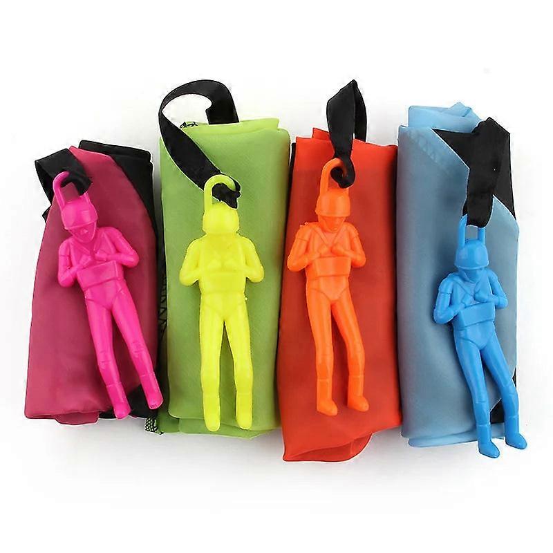 Kids Parachute Toy Set, 4-pack For Outdoor And Beach Games Fun