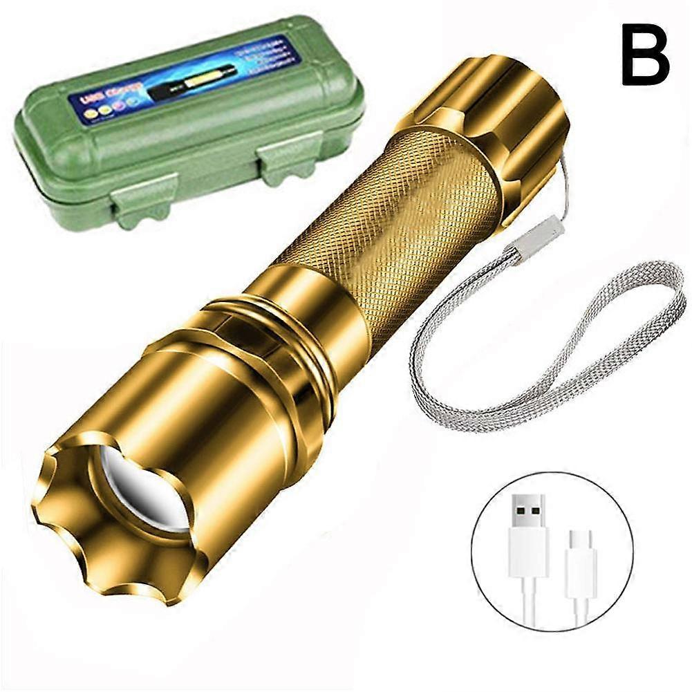 Rechargeable Tactical Flashlight High Lumen Super Bright Mini Small Pocket Torc