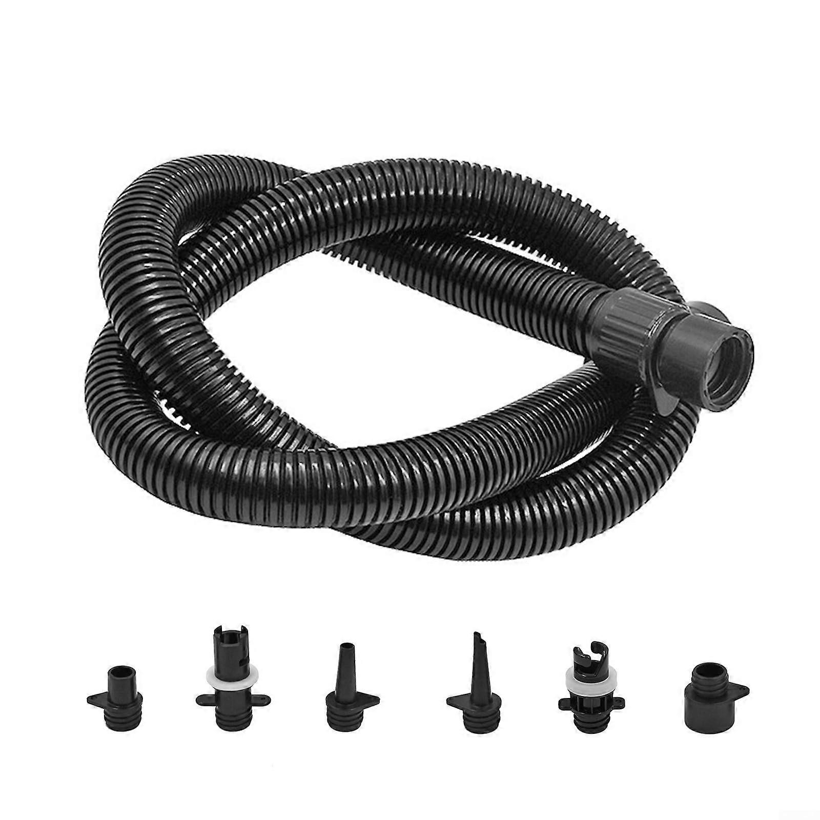 SUP Pump Adapter Hose Set with 1 Durable Pump Hose and 7 Versatile Air Nozzles for Inflatable Paddle Boards