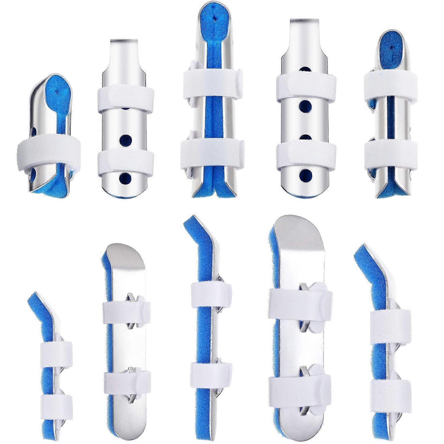 Metal Finger Support - 10 Pieces Soft Foam Interior with Protective Ventilation, 3D Design in Blue