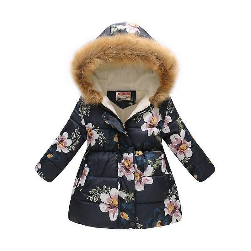Kid Girl blana de iarna cu glugă Parka Coat căptușite Warm Down Jacheta Outwear