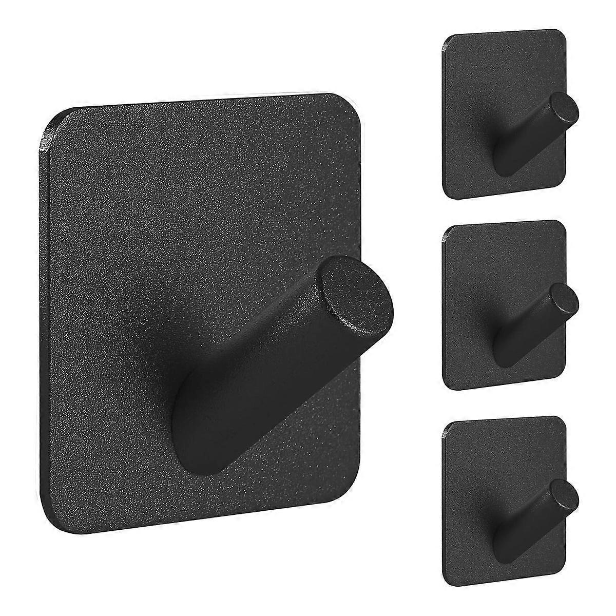 Heavy Duty Adhesive Hooks, Square-Slash Hook, Black