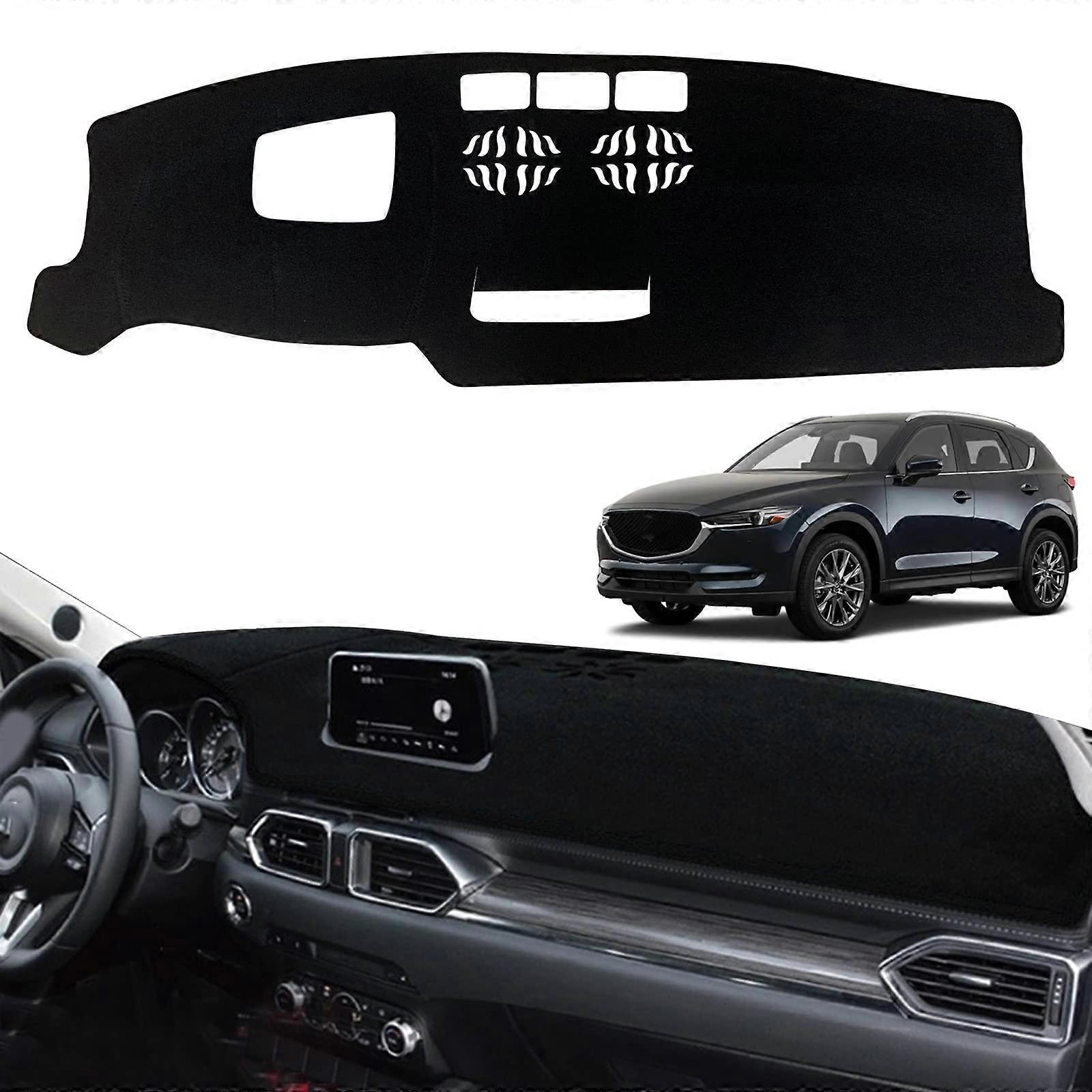 Dashboard Cover Mat Pad Carpet Non-Slip Custom Fit for Mazda CX-5 2017-2020 with HUD Sunshield Protector