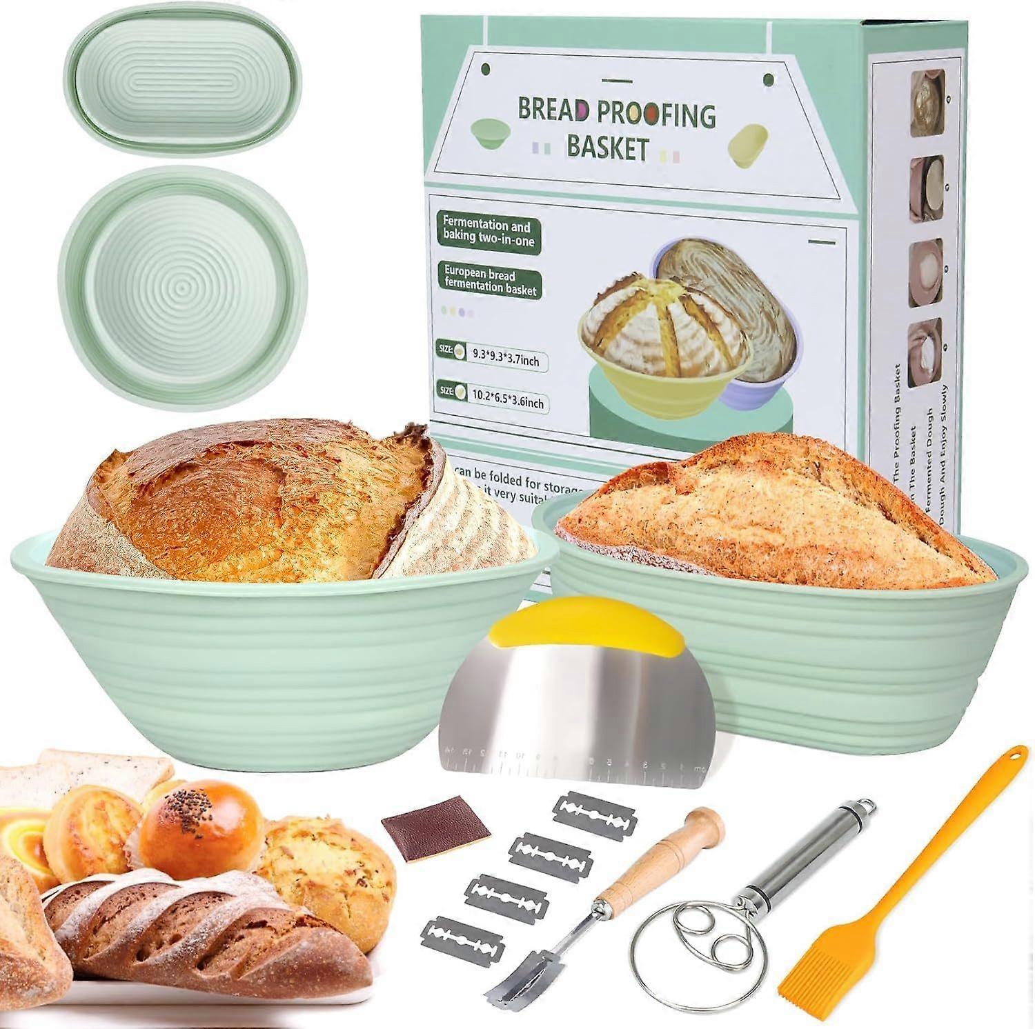 Silicone folding bread oven basket, proofing basket set, baking basket, dough proofing