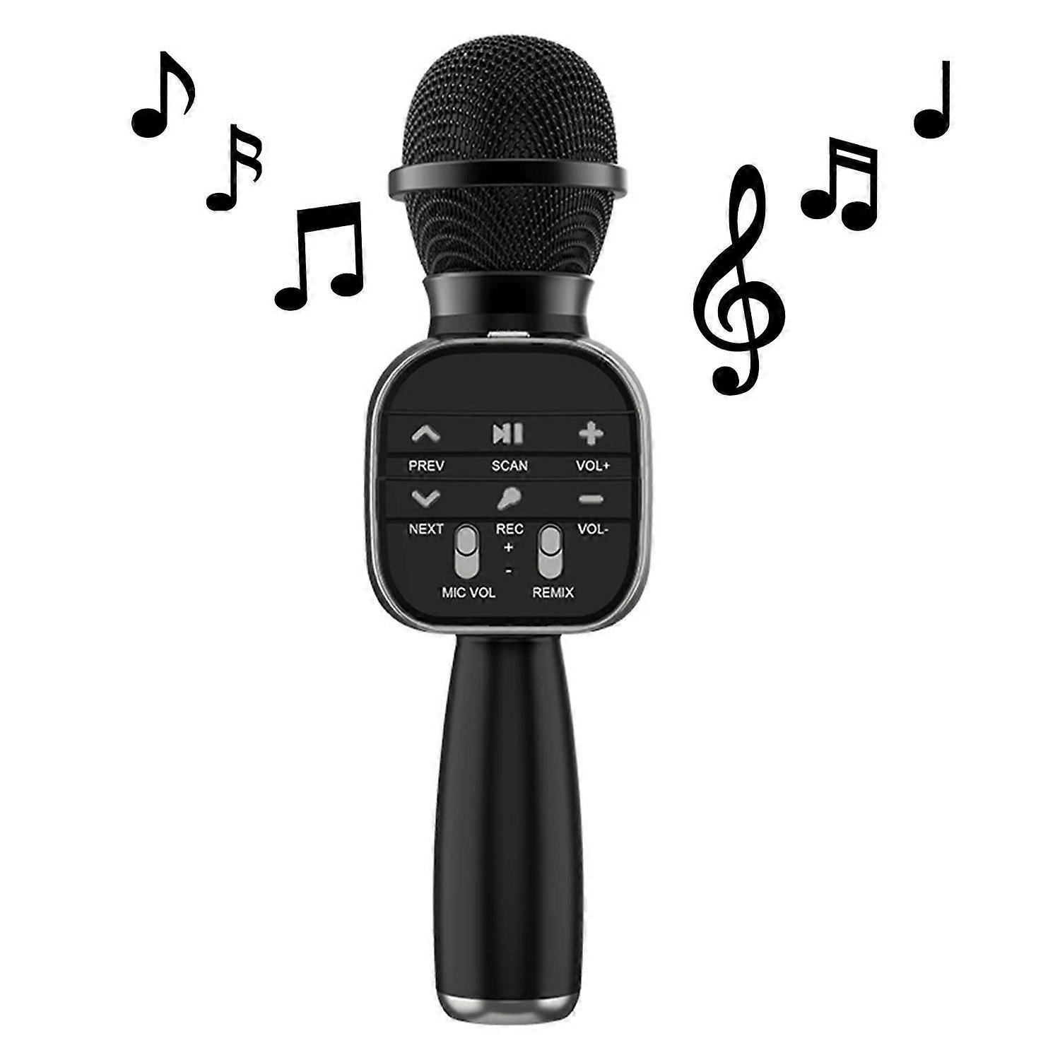 Wireless handheld karaoke microphone, Bluetooth karaoke machine for singing and entertainment.