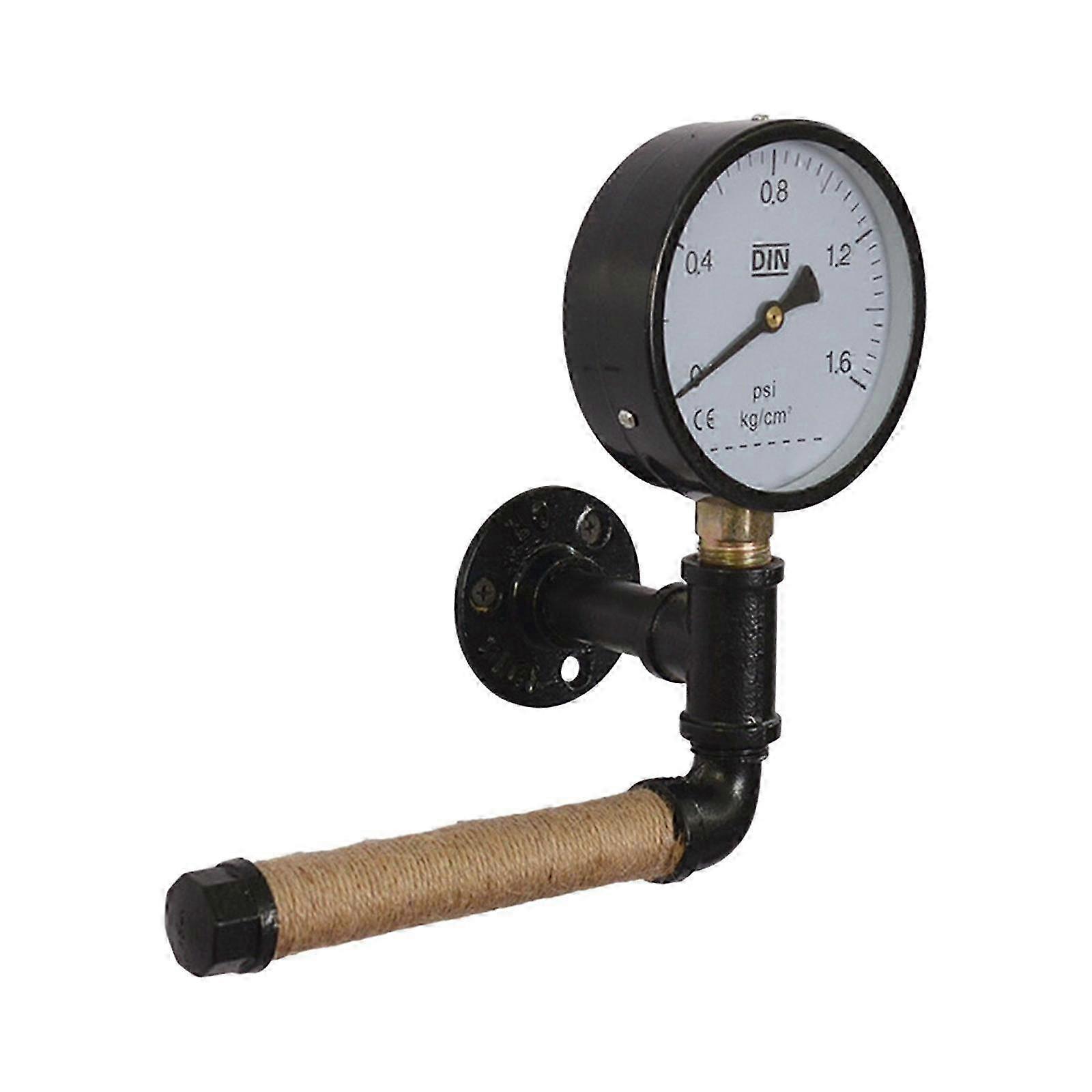 Wall Mounted Toilet Paper Holder for Bathroom Pipe Rack, Space Saving Kitchen Organizer with Floating Shelf