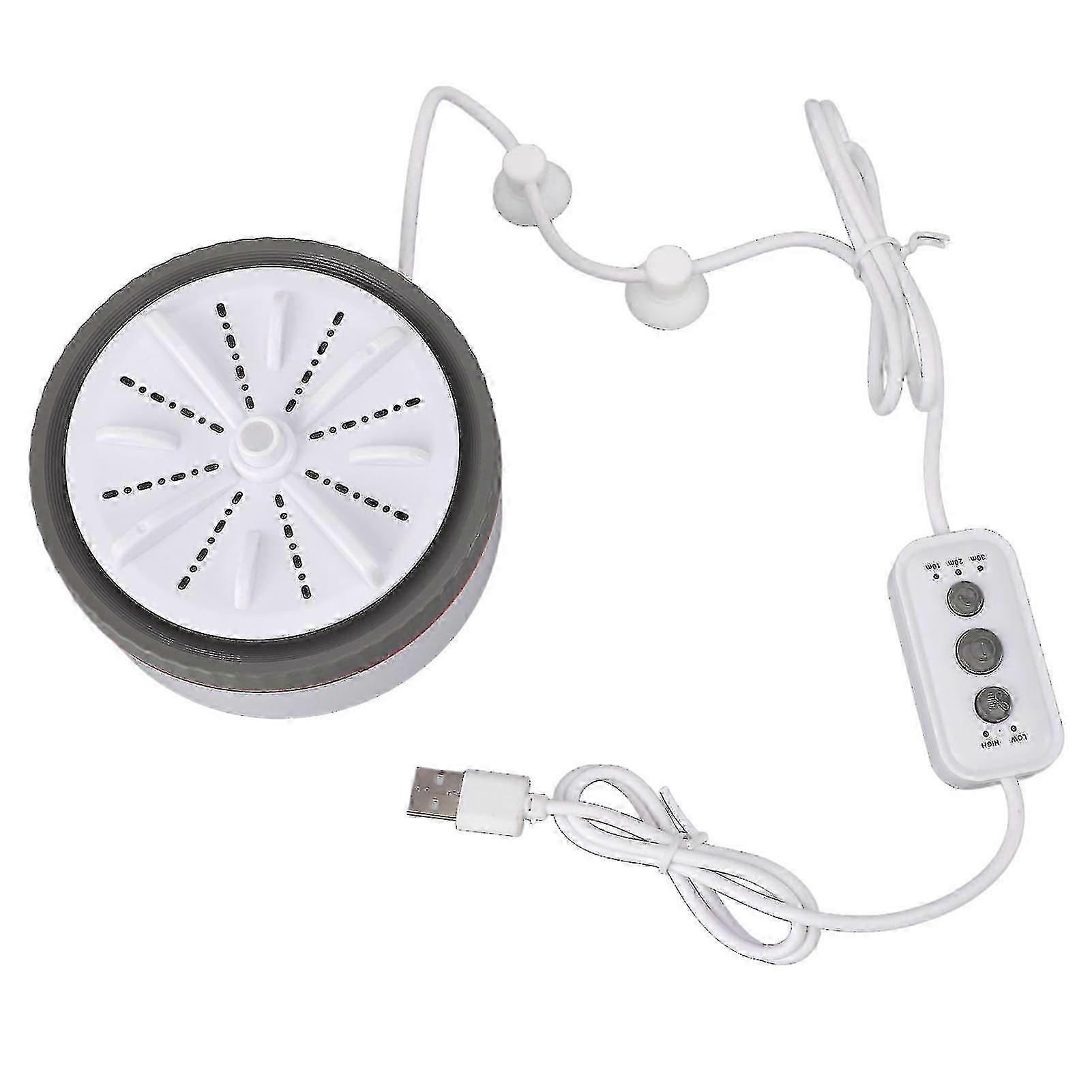 Mini Turbo Washing Machine Timed Adjustable Multifunction USB Powered Portable Mini Turbo Washer for Small Clothes Fruit Dish Washing