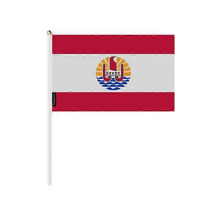 Flag - French Polynesia - Mini - 14 x 21 cm - Polyester - Double-sided - Multicolor