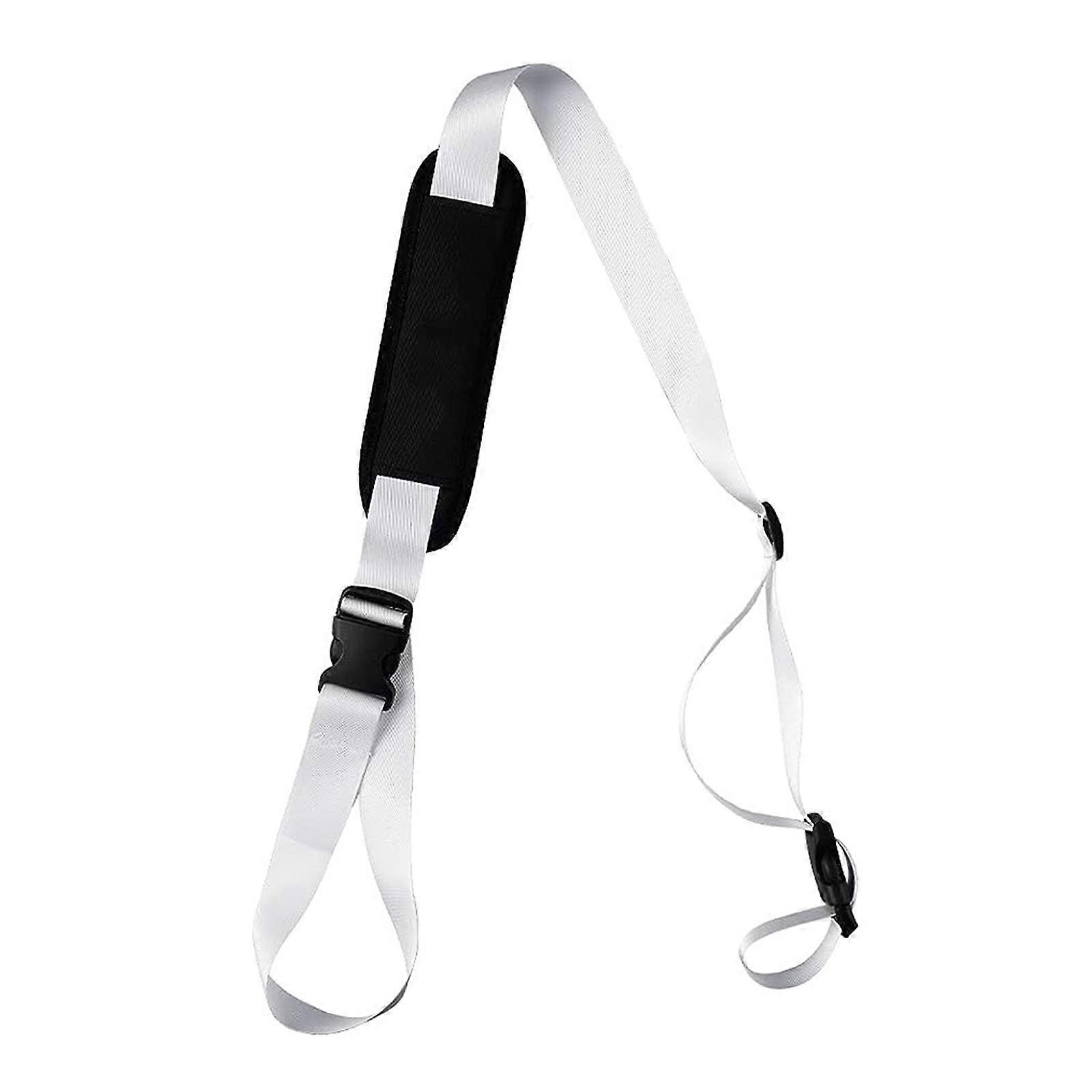 Universal Padded Carrying Strap Regulable Scooters Antislip Shoulder Strap for Bikes and Chairs White