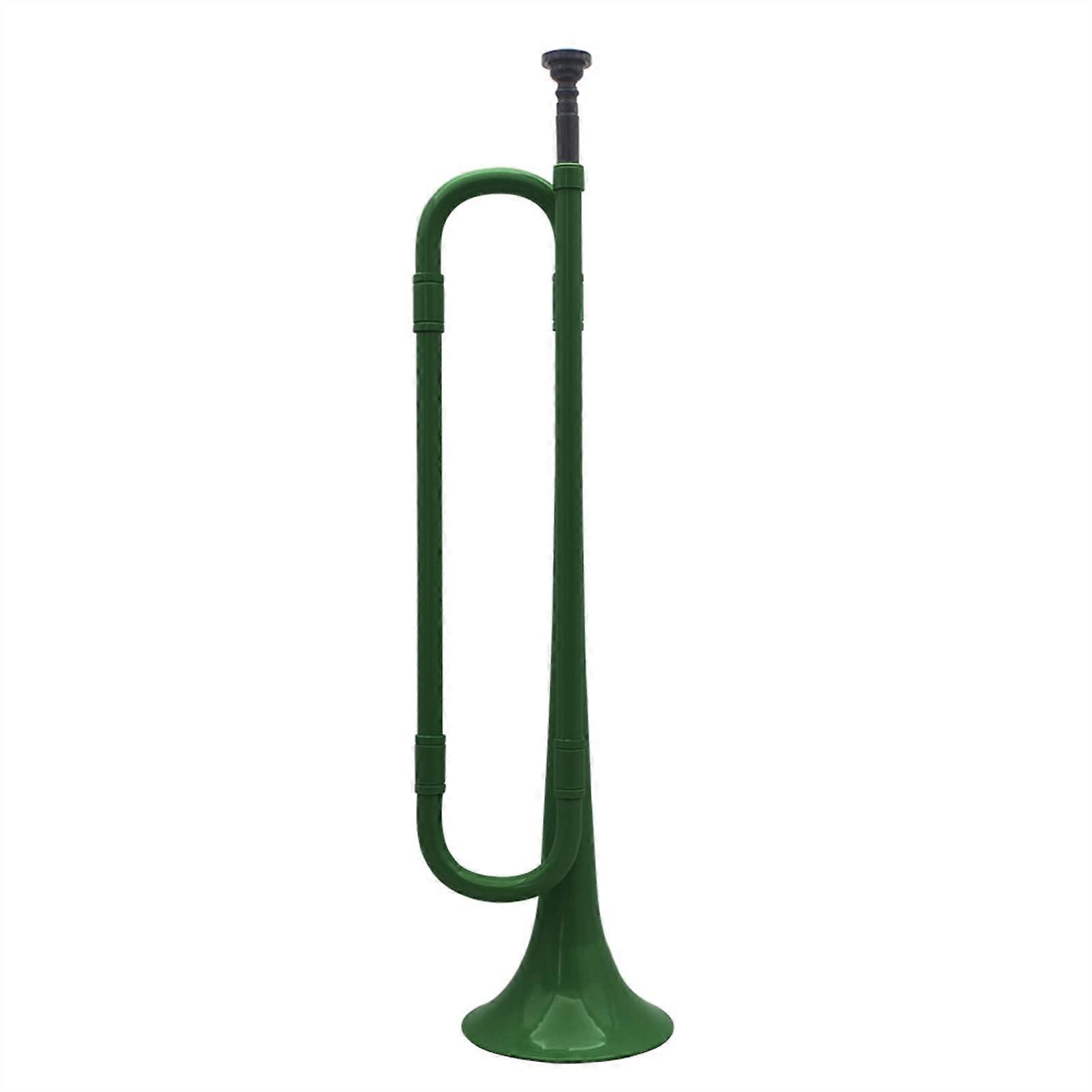 ZENGXUE B Flat Bugle Cavalry Trumpet Plastic with Mouthpiece for Band School Student Brass Student Trumpet (Color : Green) Ref: 3458
