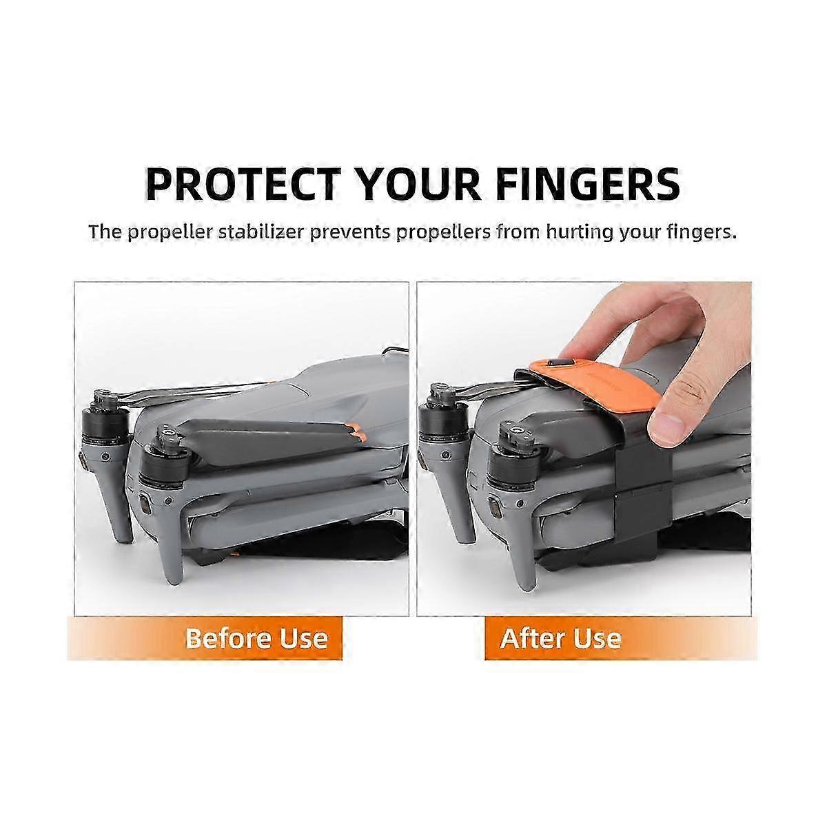 for Air 3-Bundle Propeller Blade Retainer Accessory Chassis Portable Multi- Protective Cover,Black