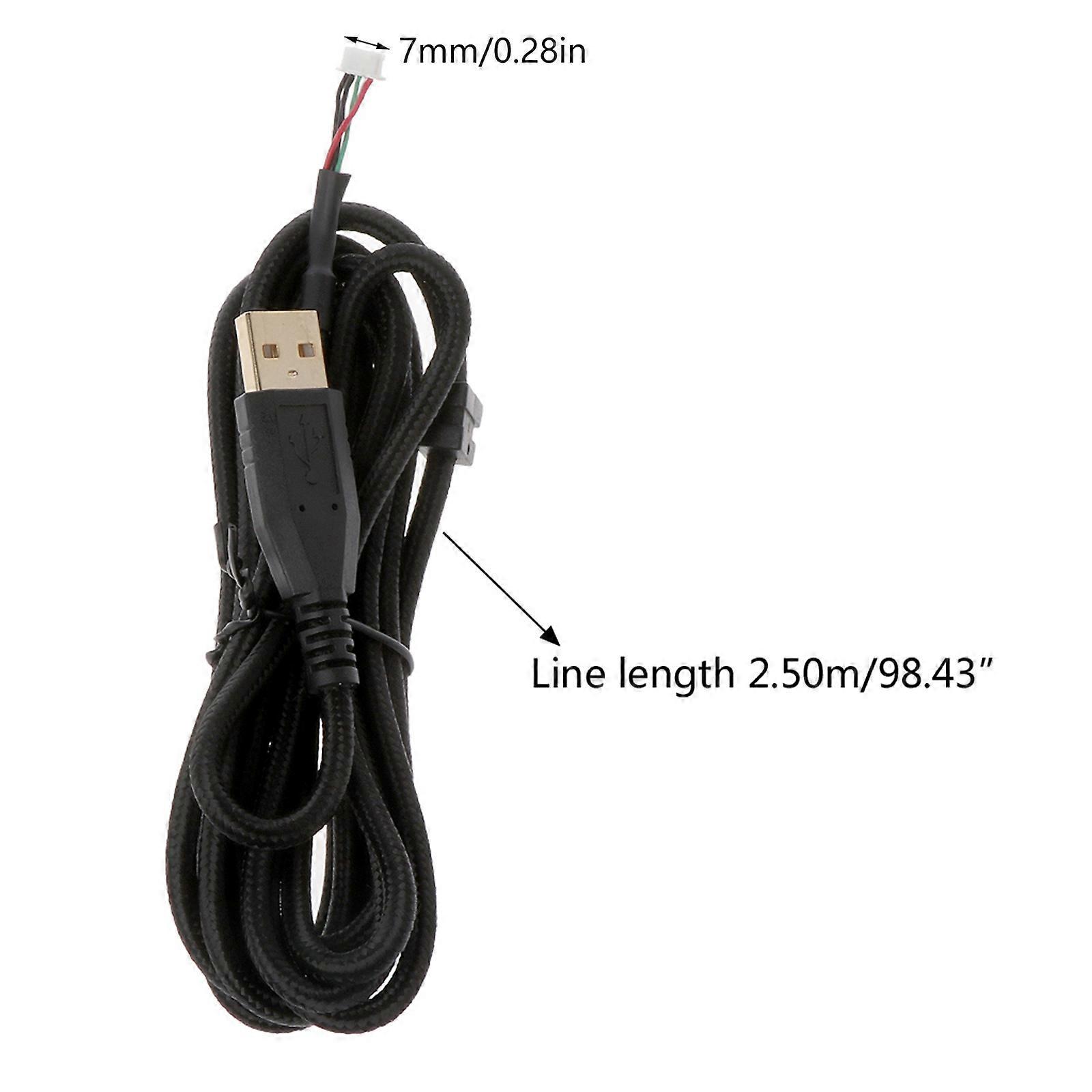 Mouse USB Cable for  BlackWidow X Chroma Computer Mouse Replace Cable Durable Wear Resistant Nylon Line Multicolor