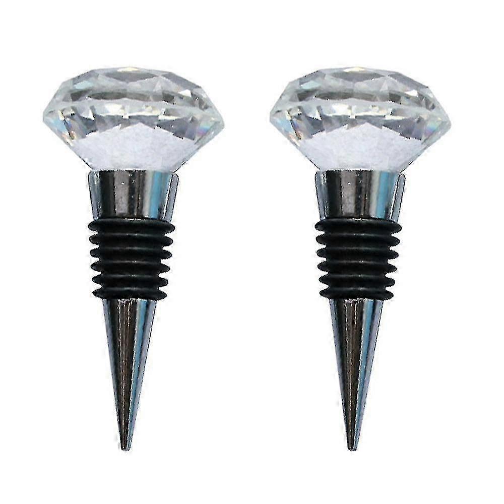 Decorative Crystal Wine And Beverage Bottle Stopper For Wine,made Of Zinc Alloy And Glass,reusable Plug