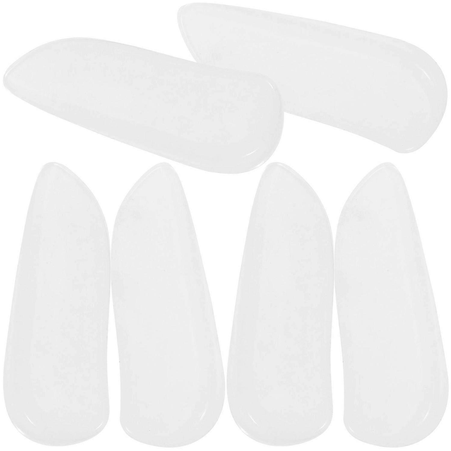 3 Pairs of Gel Half Insoles Orthotic Heel Pads Inside Outside Wedge Shaped Heel Cushions