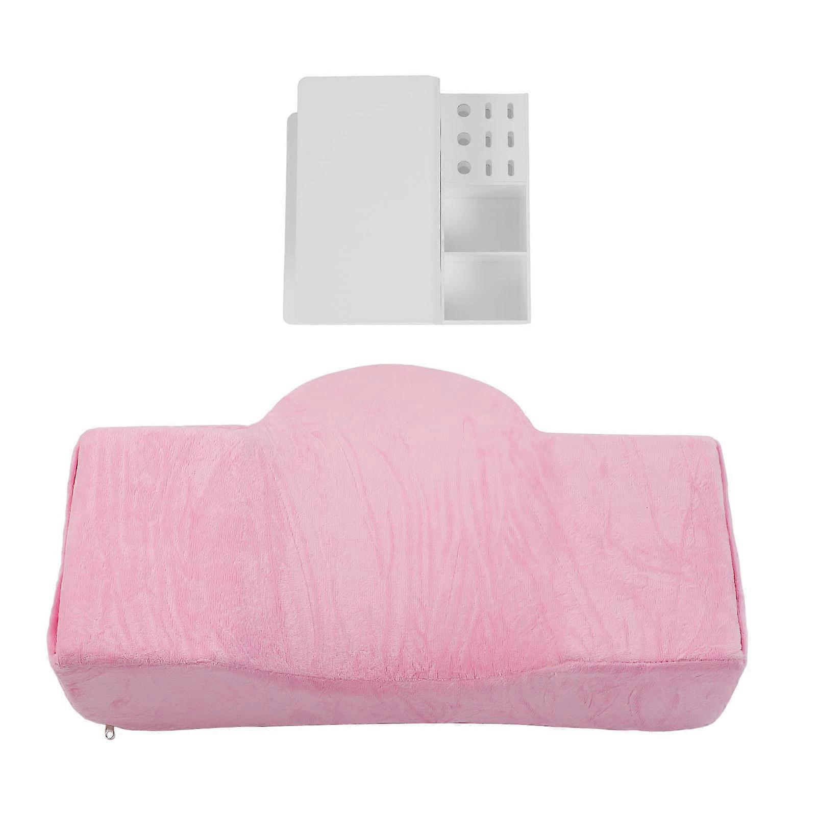 رمش تمديد الرقبة وسادة مع الاكريليك الجرف منظم حامل أدوات التطعيم عرض U على شكل وردي الرموش تمديد وسادة مجموعة 