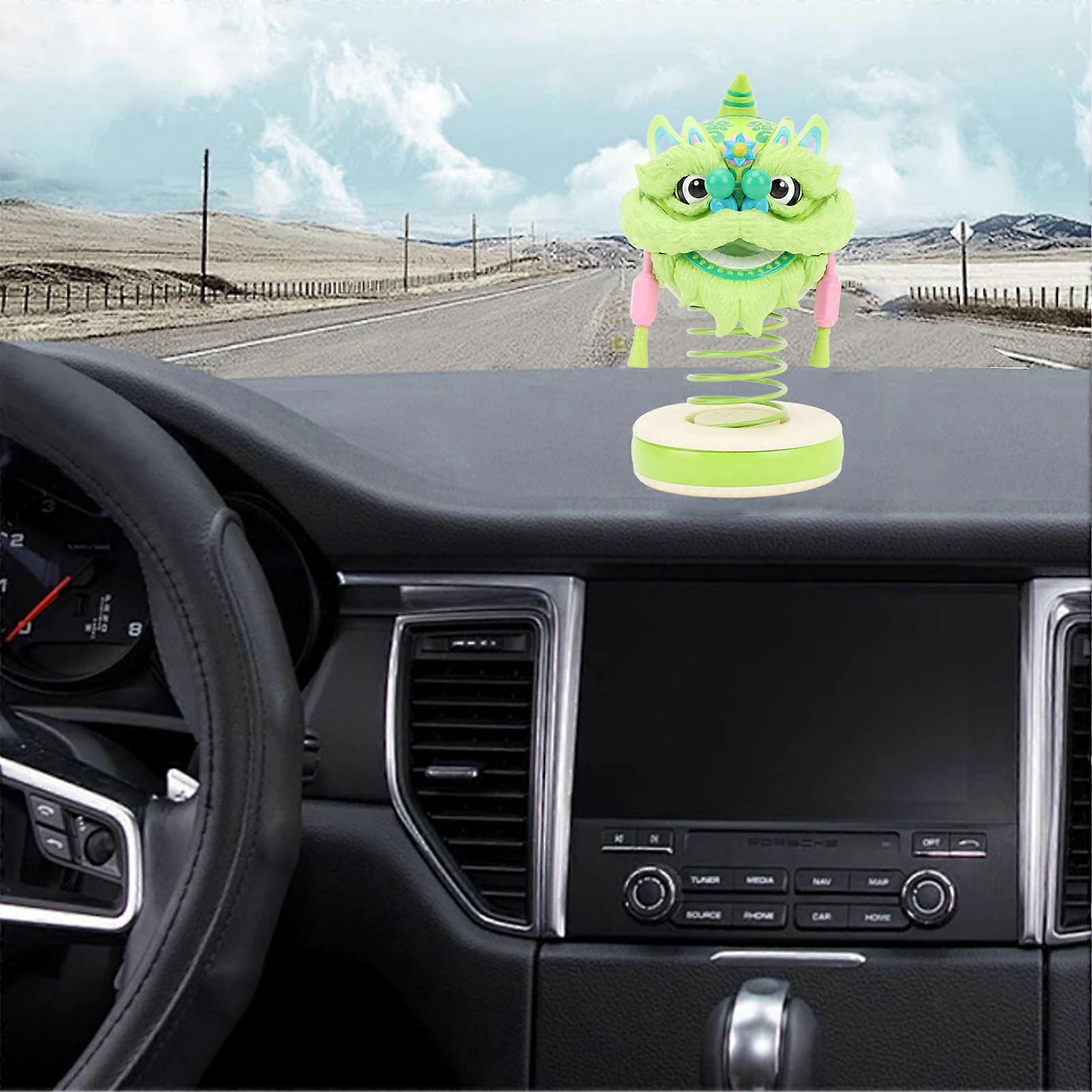 ניעור ראש אריה קישוט גומי חמוד רועד ראש אריה קישוט לרכב כניסה לבית ירוק וירוק 