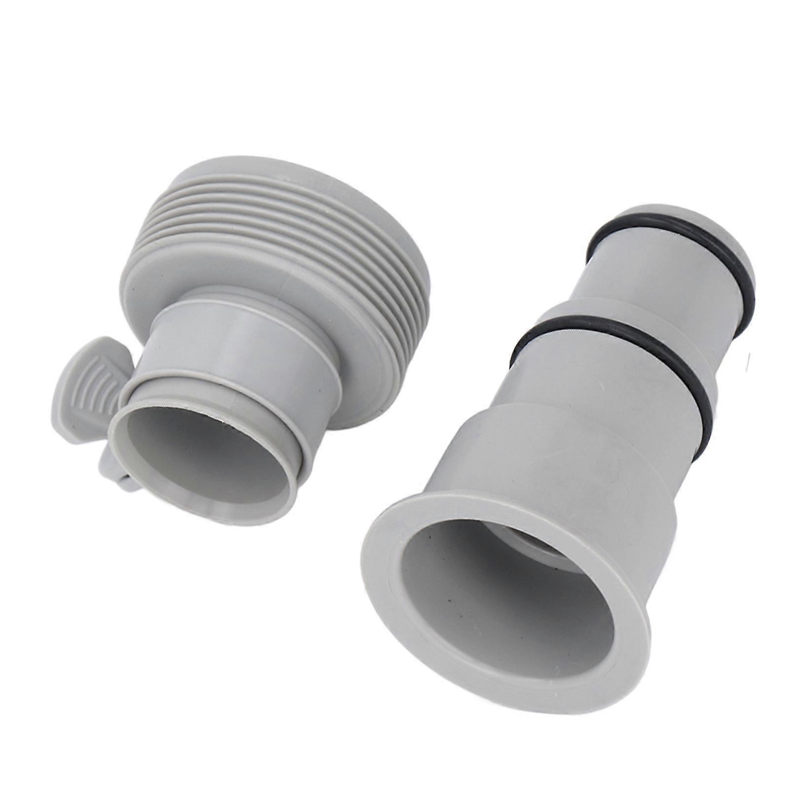 4PCS Set Pool Hose Adapter Set PVC Threaded Clamp Type Pool Pump Hose Connector Replacement Kit 