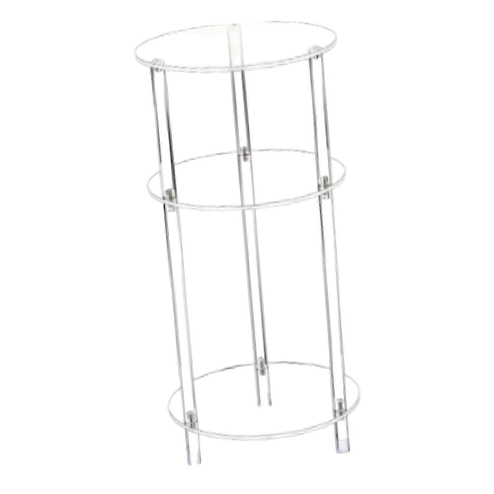 Compact Acrylic Round Side Table for Drinks, Ideal for Bedside Use in Bedrooms and Living Rooms