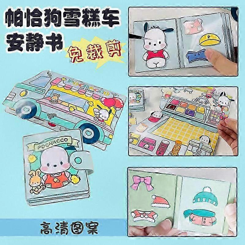 صناعة يدوية DIY Sanrio Kuromi Cinnamoroll كتاب اللحن الهادئ للأطفال التدريب العملي على تنمية القدرة لعبة والفتيات هدية عيد ميلاد