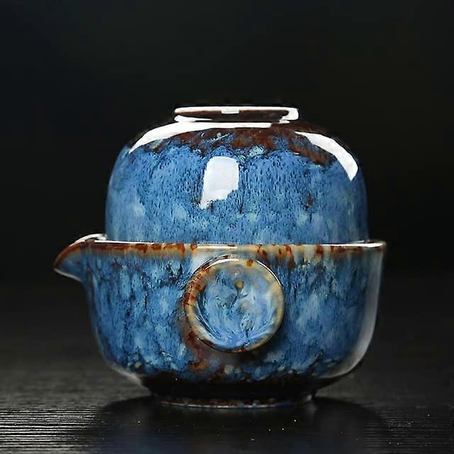 Keramik Kung Fu TeeSet 1 Teekanne 1 Tasse Reiseteekanne Kaffeetasse Trinkgeschirr