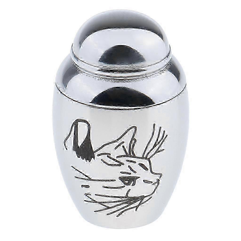 2025 Urne commémorative pour animaux de compagnie en acier inoxydable pour cendres, récipient à cendres pour animaux de compagnie ouvrable et scellé