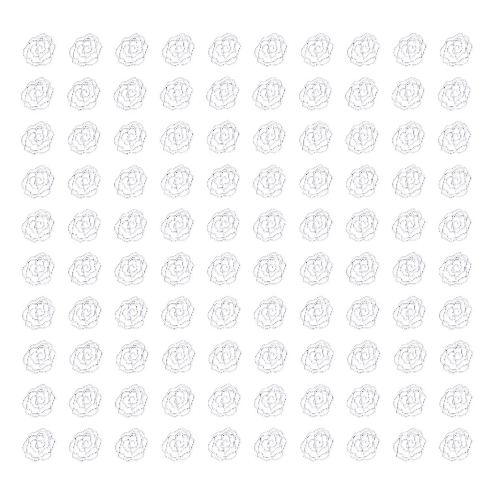 2025 Latest Model  100pcs Rose Shape Paper Clips Increased Slip Resistance