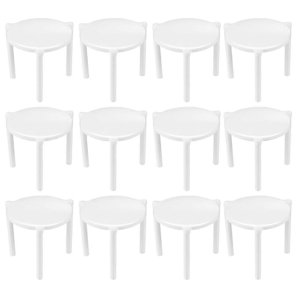 White Plastic Pizza Stand Tripod for Preventing Smashed Toppings and Stackable Use in Restaurants Cafes Home Cooking
