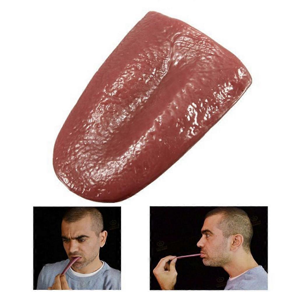 3pcs Realistic Stretchy Fake Tongue Halloween Prank Props for Jokes and Tricks