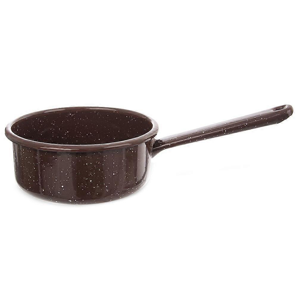 Panela tradicional de aço e esmalte, 14 cm de diâmetro