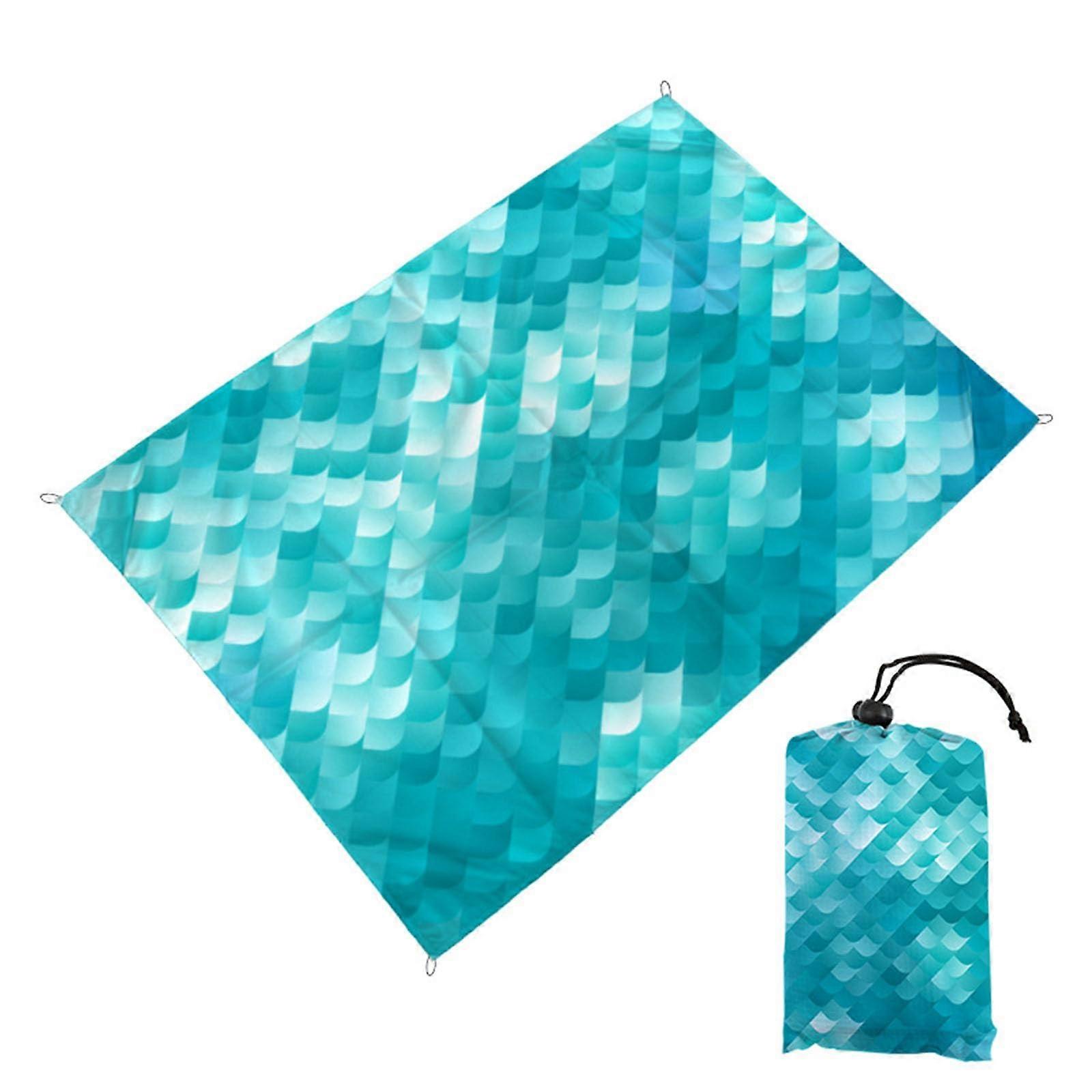 Beach Blanket, SandFree, Large, Fish Scale Print, Sandproof, Ultralight (100x140cm)