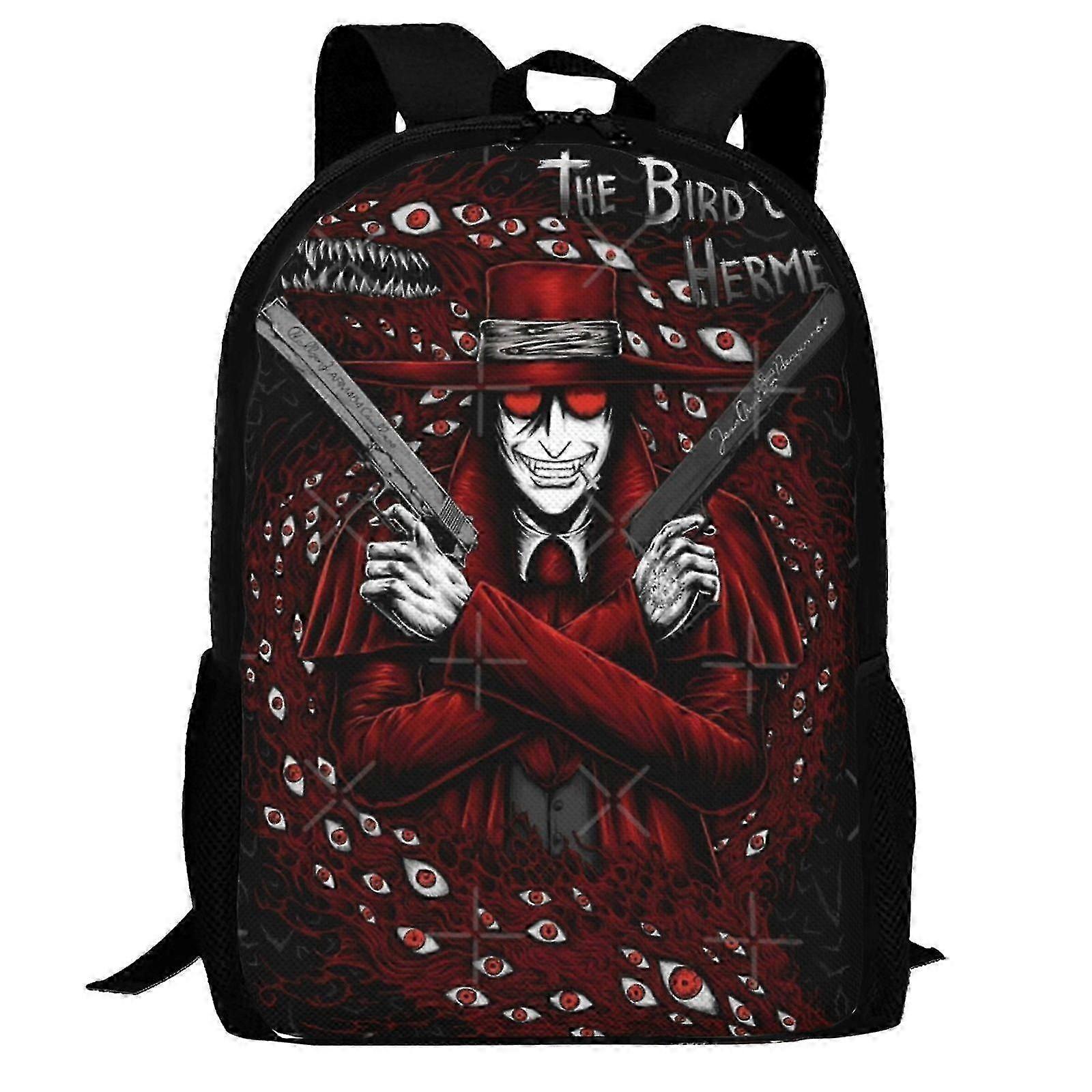 Anime-Inspired Lightweight Casual Daypack Suitable for Laptop and Travel, 3D Print Multi-Function Bookbag with Versatile Storage Options