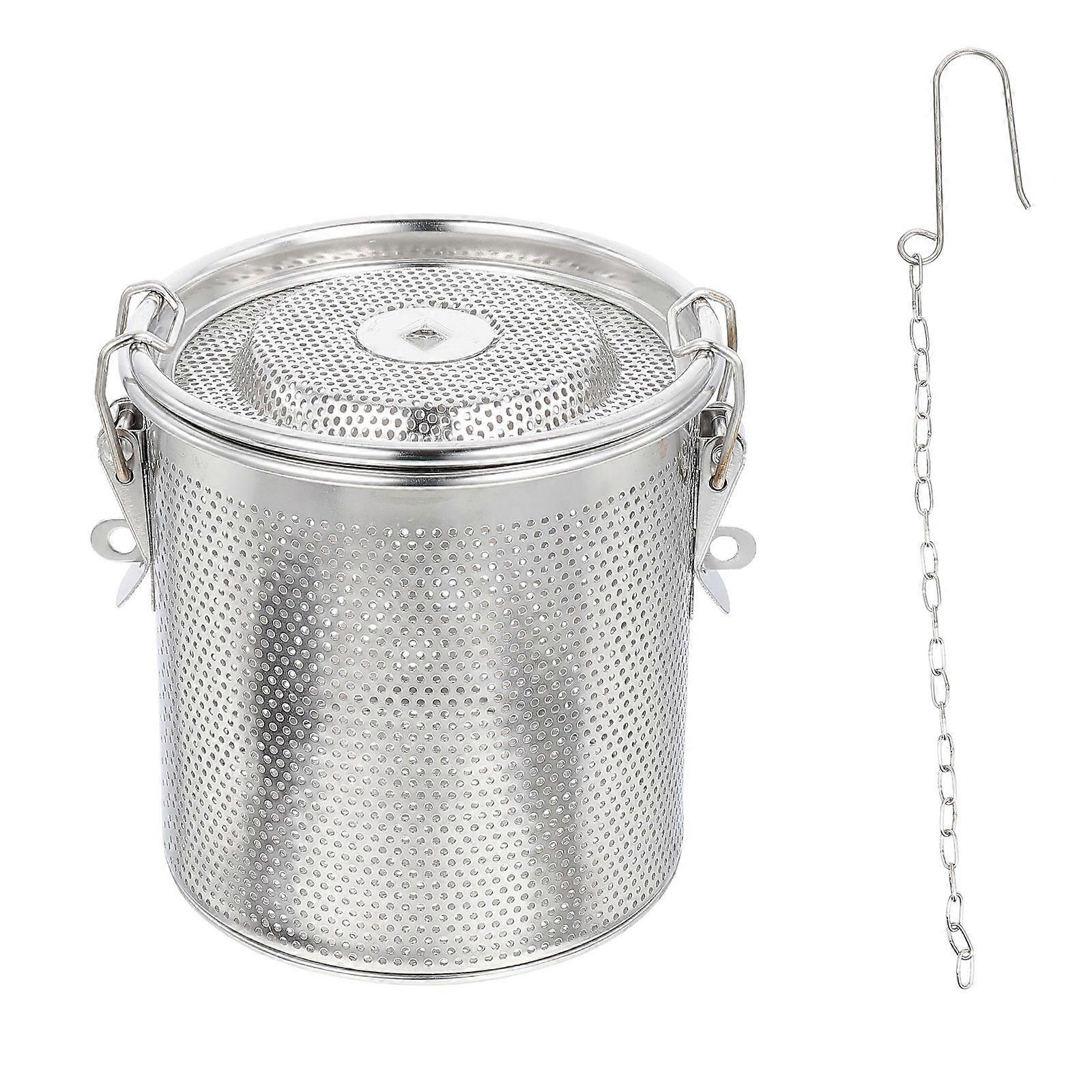 Stainless Steel Spice Filter Basket with Hook Design for Marinades and Soups – Easy to Clean, Convenient Use