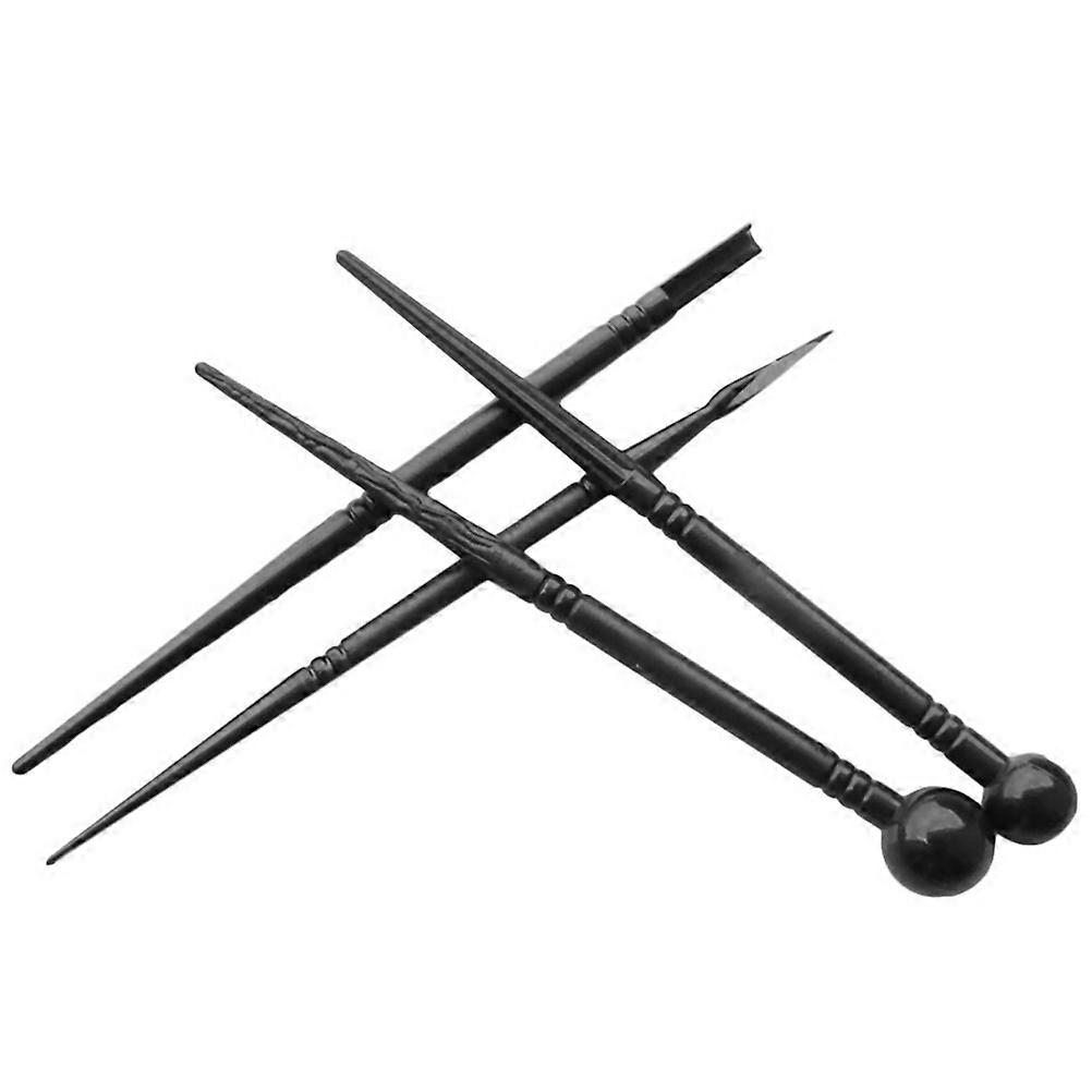 Clay Shaping Tool Professional Modeling Pottery Tool Kit For Art Projects Black 16x2cm Cutting Smoothing 4Pcs