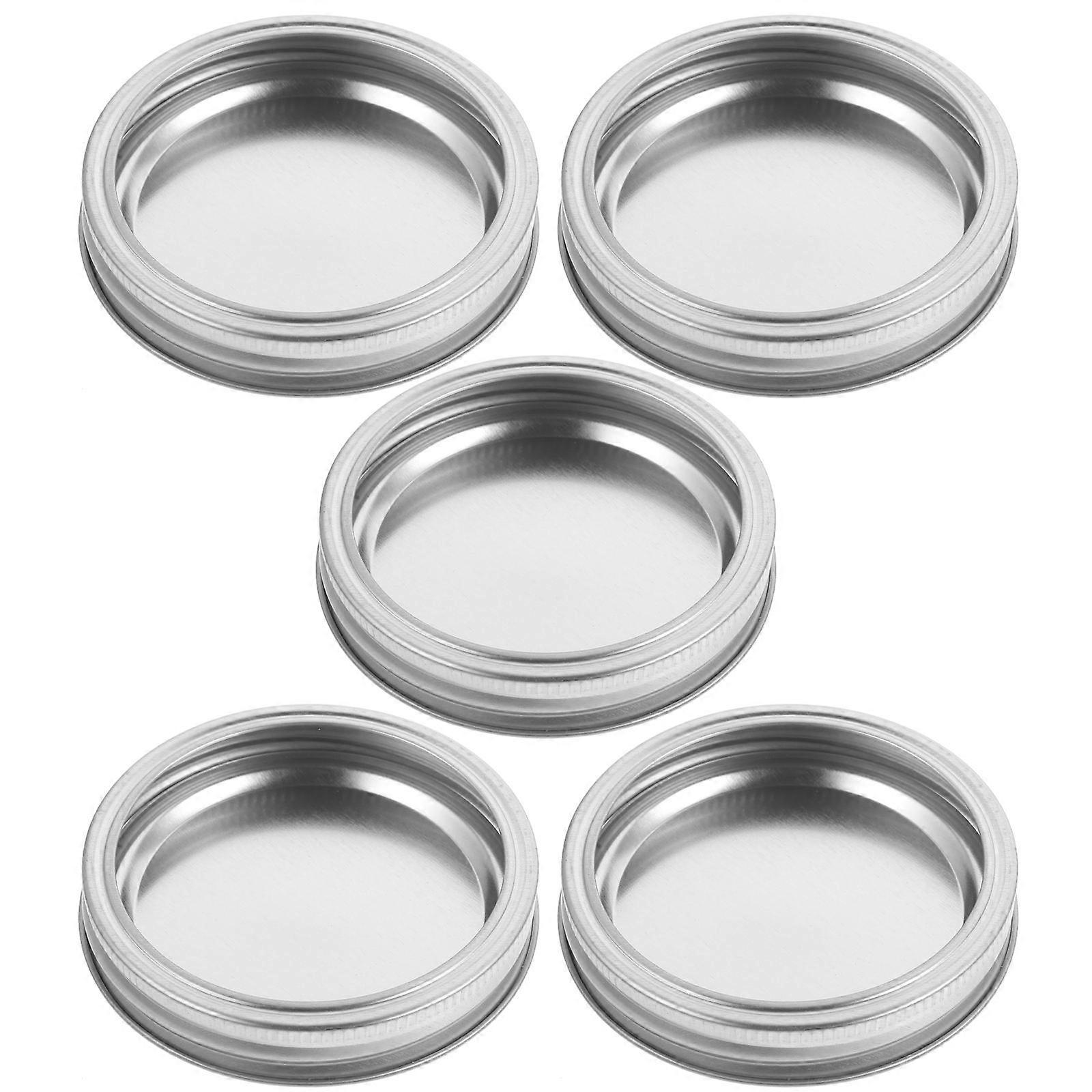 Canning Jar Lids Tinplate Leak-Proof Food Storage 5 Sets