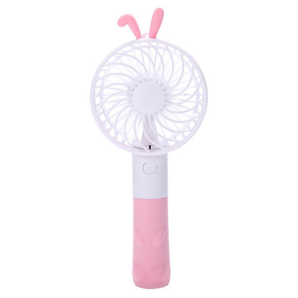 Mini Handheld Fan Pink Portable Personal Fan Usb Rechargeable Desktop Use For Women Children General Users 1Set